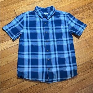 Sonoma Blue Plaid Kids Button Down Shirt